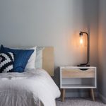 Under-bed Storage - black table lamp on nightstand