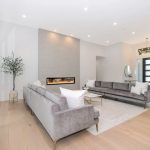 Interior Lighting - white leather 2 seat sofa